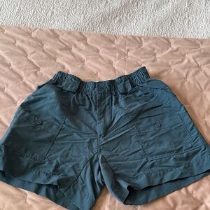 Men’s Aftco Elastic-Waist Utility Shorts in Teal